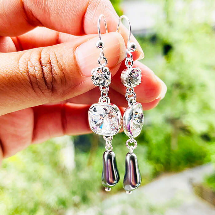 Gray Pearl Earrings Simple Pearl Drop Silver Pearl Earrings - Etsy | Pearl  earrings wedding, Grey pearl earrings, Simple pearl earrings